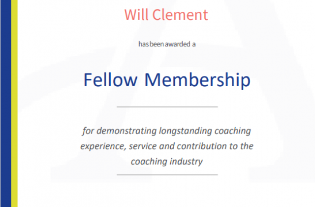 Fellow of the Assocaition of Coaching 
